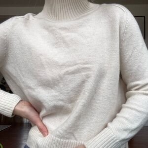 Banana Republic Cream Mock-neck Sweater